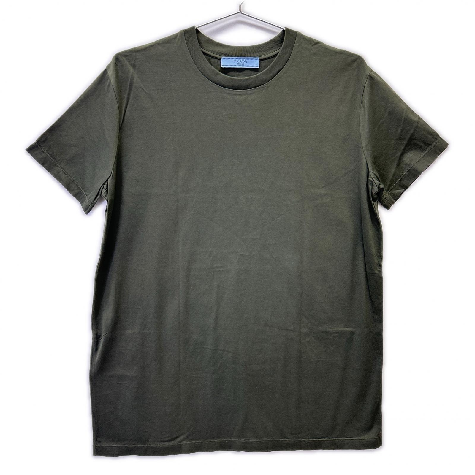プラダ 19年製 135520 カーキ コットンTシャツ L