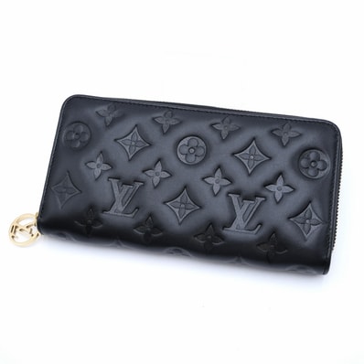 LOUIS VUITTON(ルイ・ヴィトン)ジッピー・ウォレット クッサン 長財布 モノグラムエンボス ブラック ノワール レザー ゴールド金具 レディース【中古】