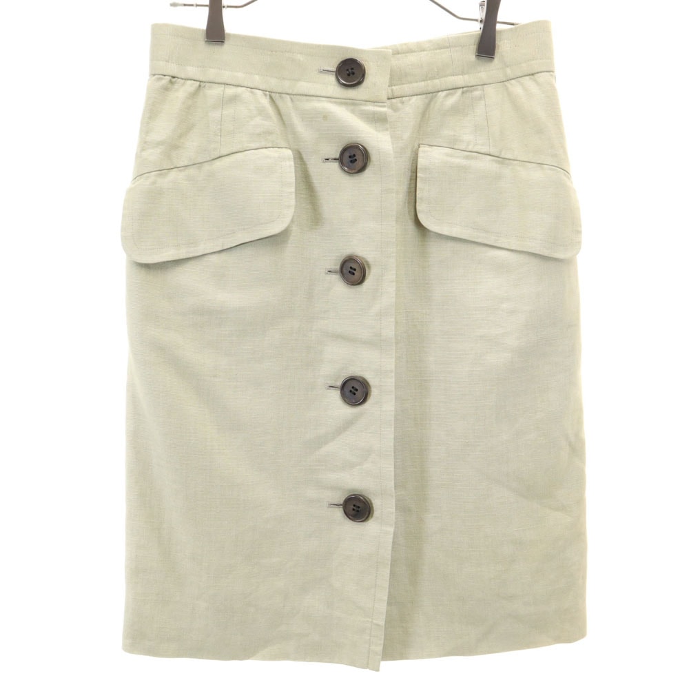 YVES SAINT LAURENT イヴサンローラン 90s オールド ミディ丈 タイトスカート M グレージュ