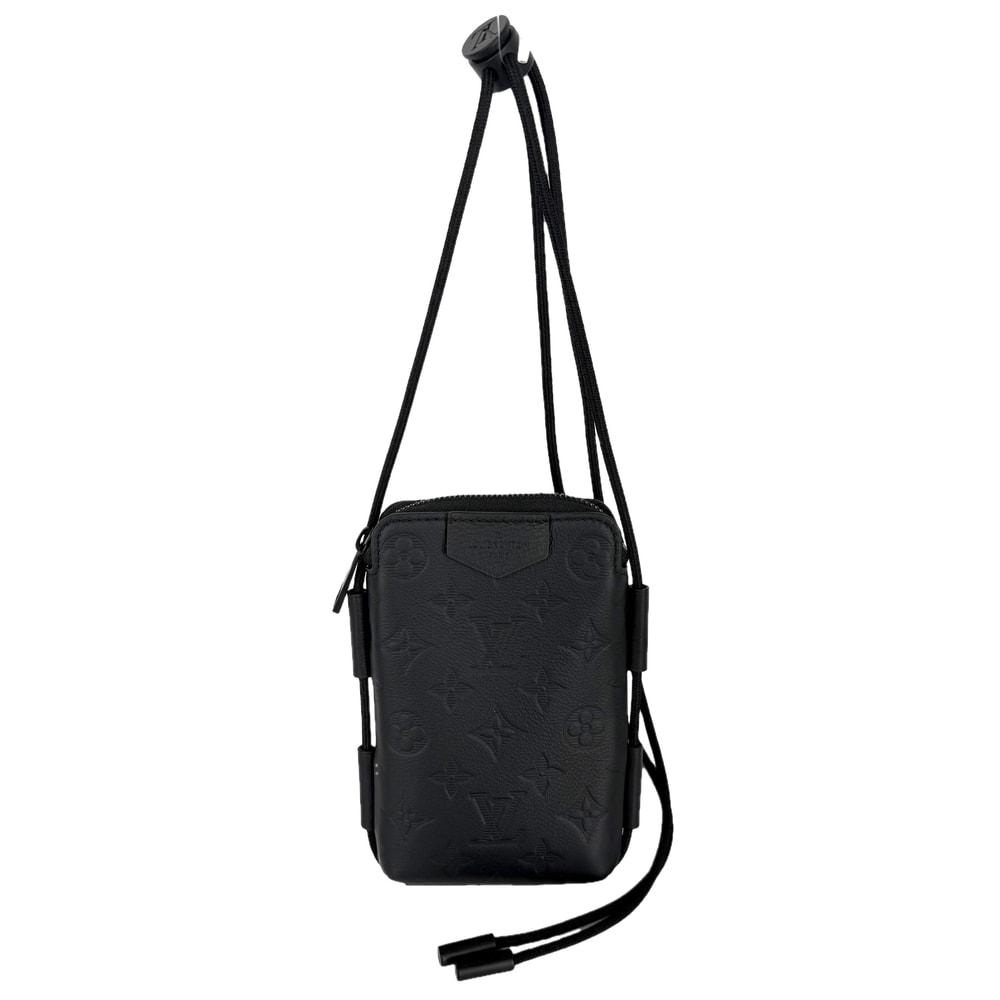 Louis Vuitton Lace Up Pouch Monogram Shadow "Noir"