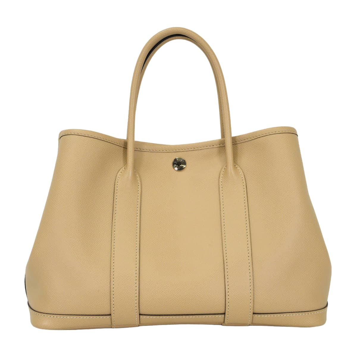 HERMES エルメス トートバッグ ガーデンパーティ 30 TPM トレンチ エプソン シルバー金具 C刻印 新品同様【中古】