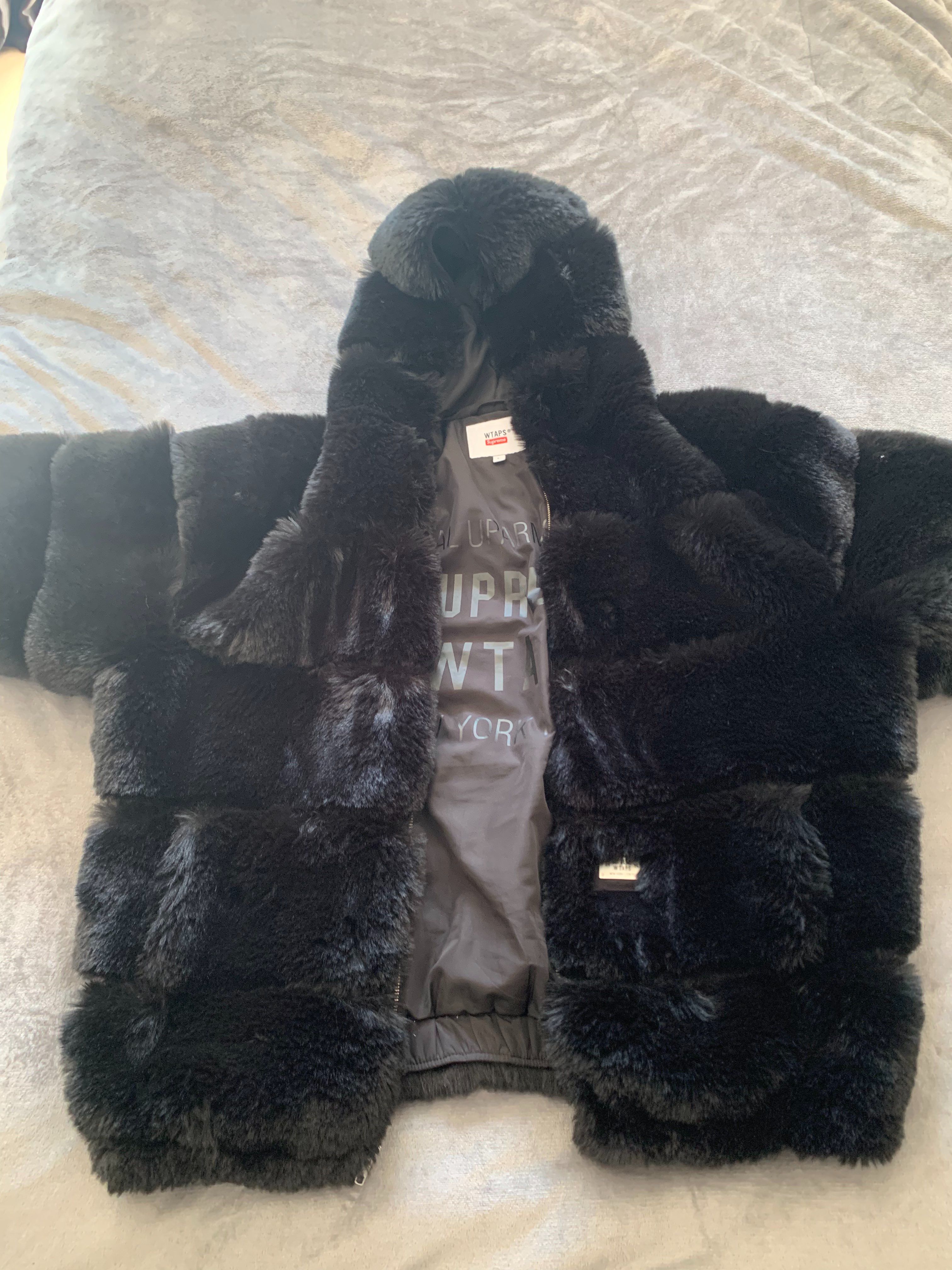 Supreme / WTAPS Faux Fur Hooded Jacket "Black"