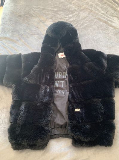 Supreme / WTAPS Faux Fur Hooded Jacket "Black"