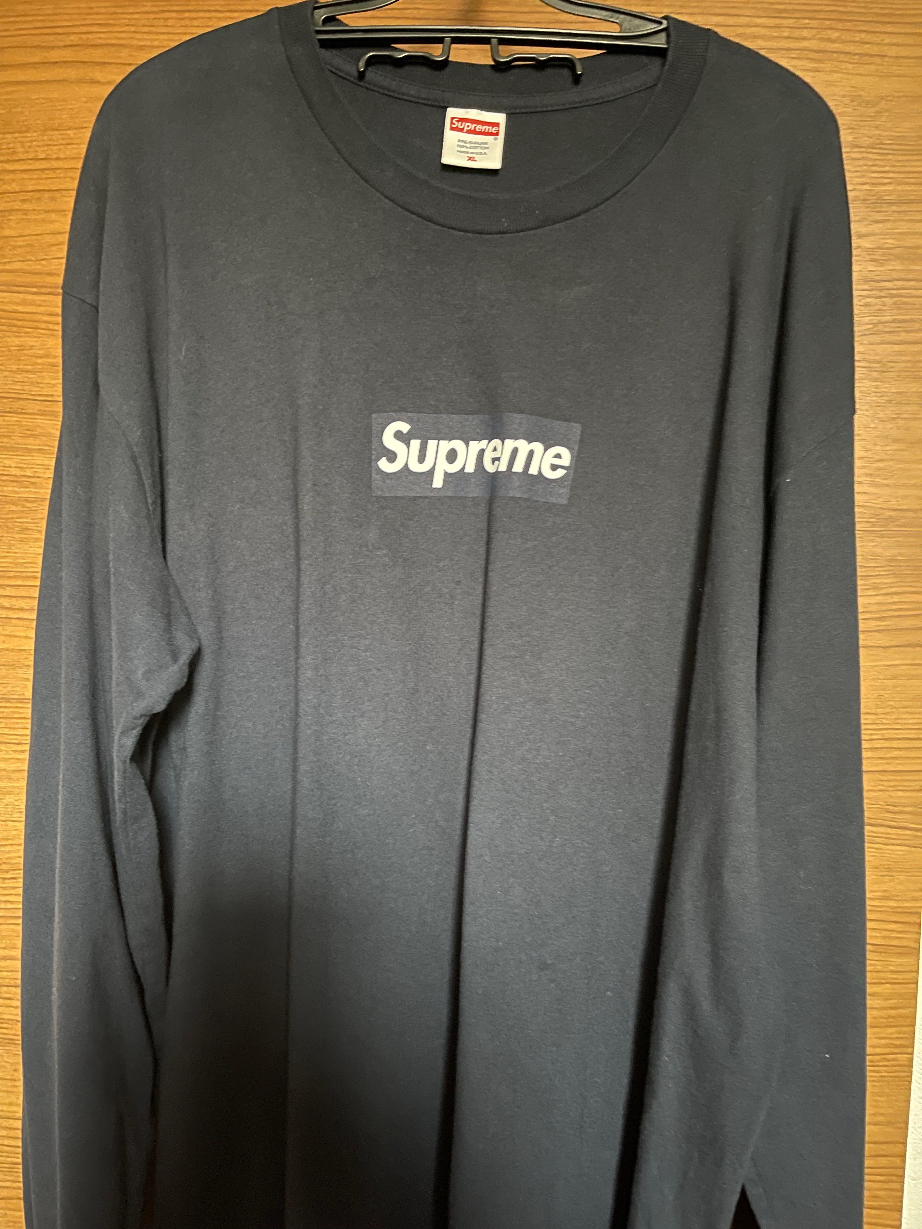 Supreme Box Logo L/S Tee "Navy"