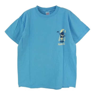 SUN SURF サンサーフ Tシャツ SS79568 PRINT T-SHIRTS HAWAII by 柳原良平 with MOOKIE Tシャツ 青系 ブルー系 M【新古品】【未使用】【中古】