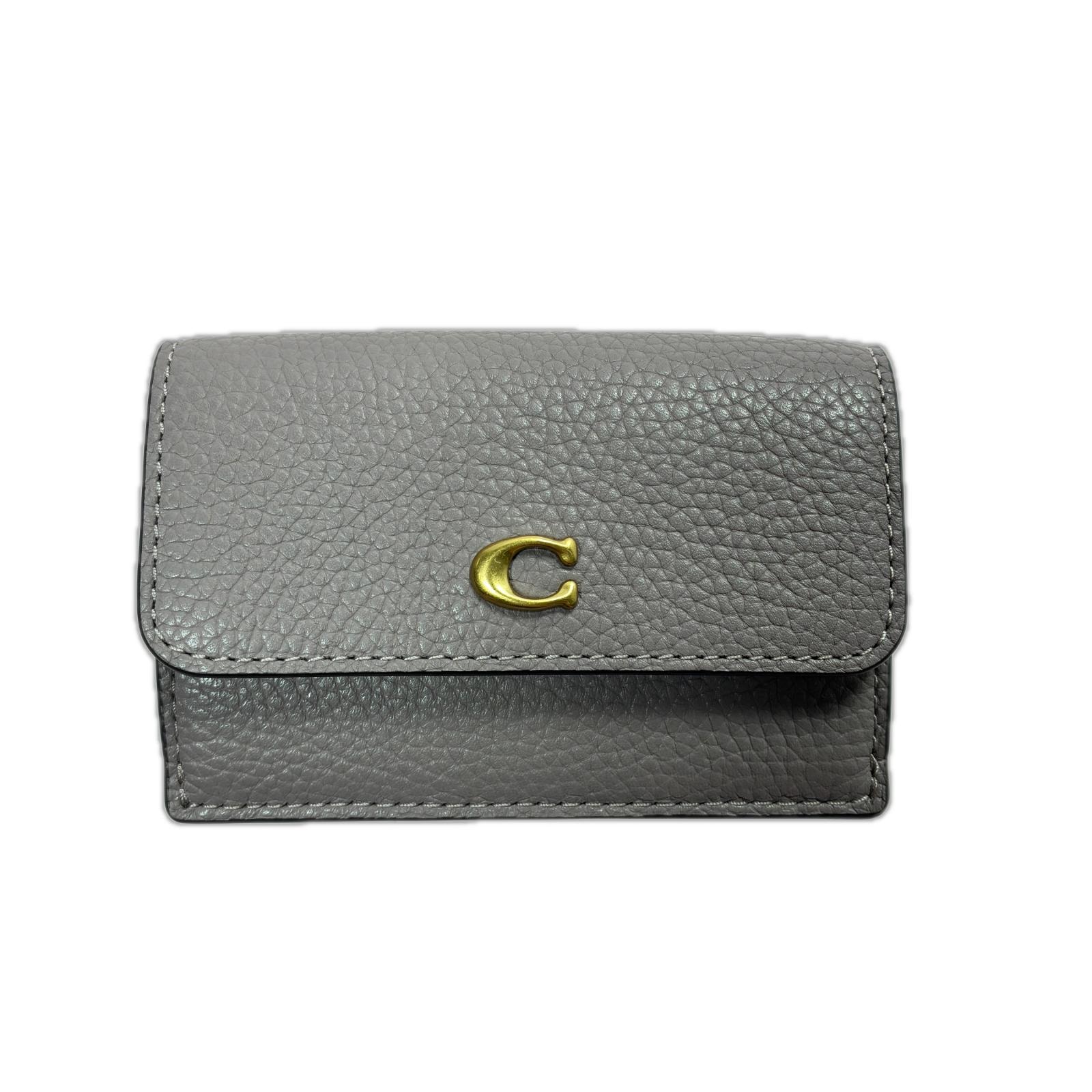 COACH コーチ 3つ折り財布  CM437 バイオレット レディース ゴールド金具