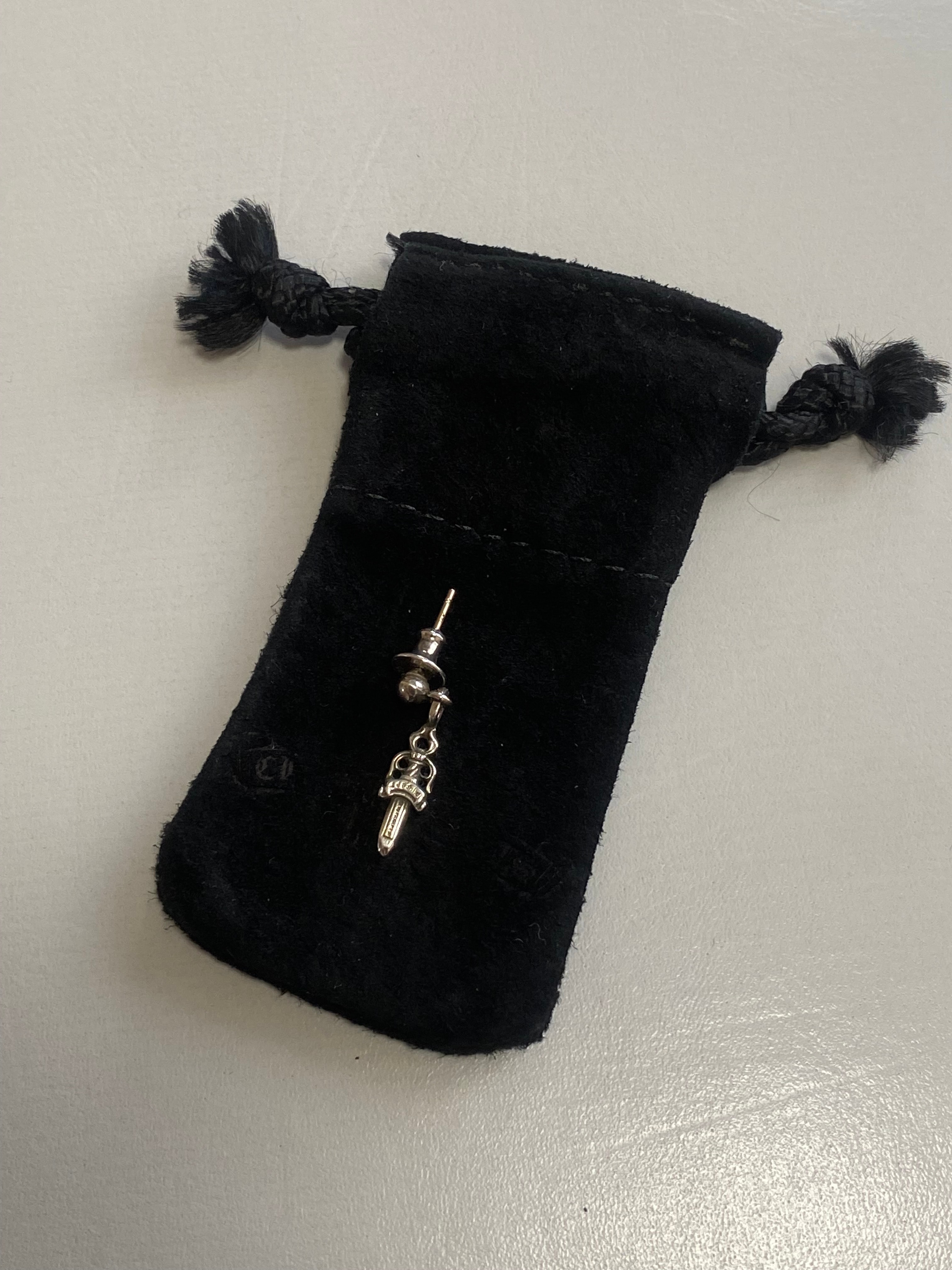 Chrome Hearts Drop Stack Dagger Piercing "Silver"