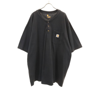 Carhartt カーハート 半袖 ヘンリーネック Tシャツ 3XL ブラック ビックサイズ