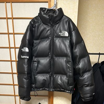 Supreme x The North Face Leather Nuptse Jacket "Black"