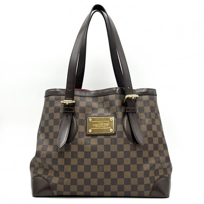 LOUIS VUITTON(ルイ・ヴィトン)ハムステッドMM ダミエ・エベヌ トートバッグ ショルダーバッグ ブラウン レザー ゴールド レディース N51204【中古】
