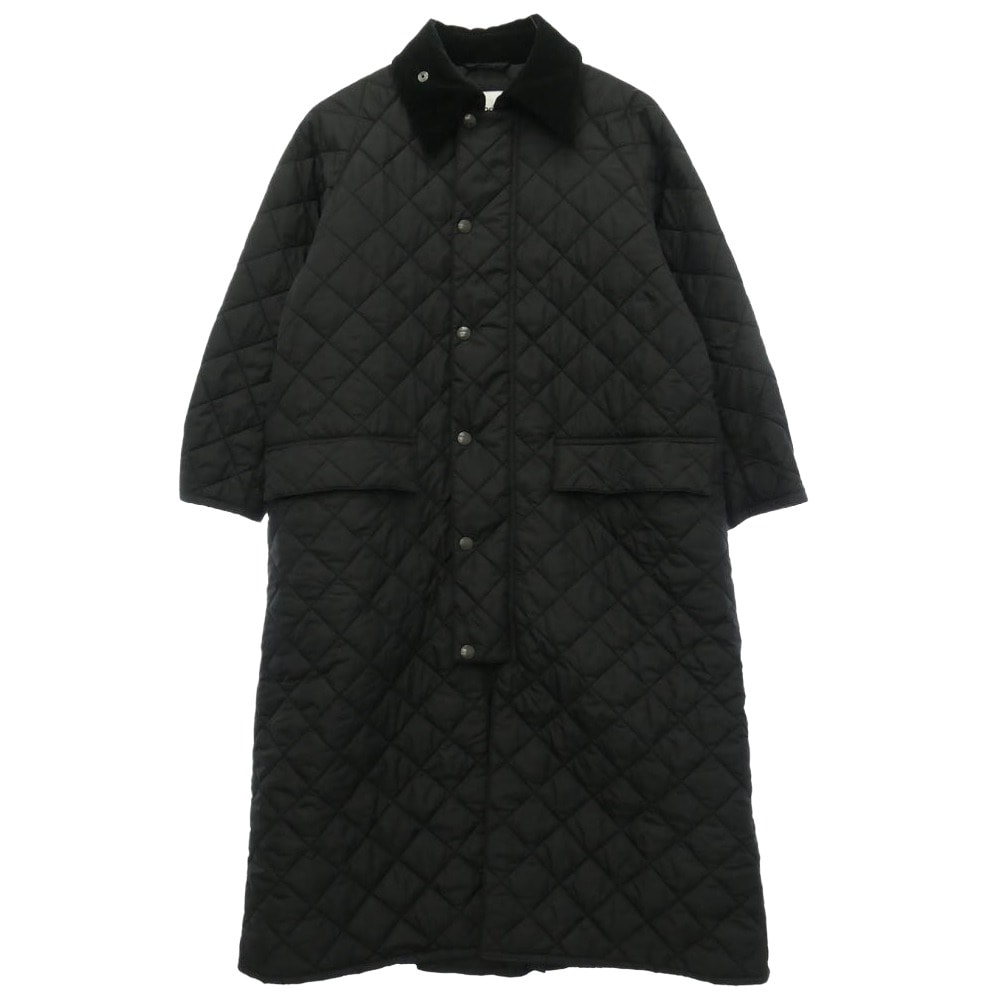 Barbour バブアー 2102378 NEW BURGHLEY QUILT ニューバレー キルティング コート ブラック系 36【中古】