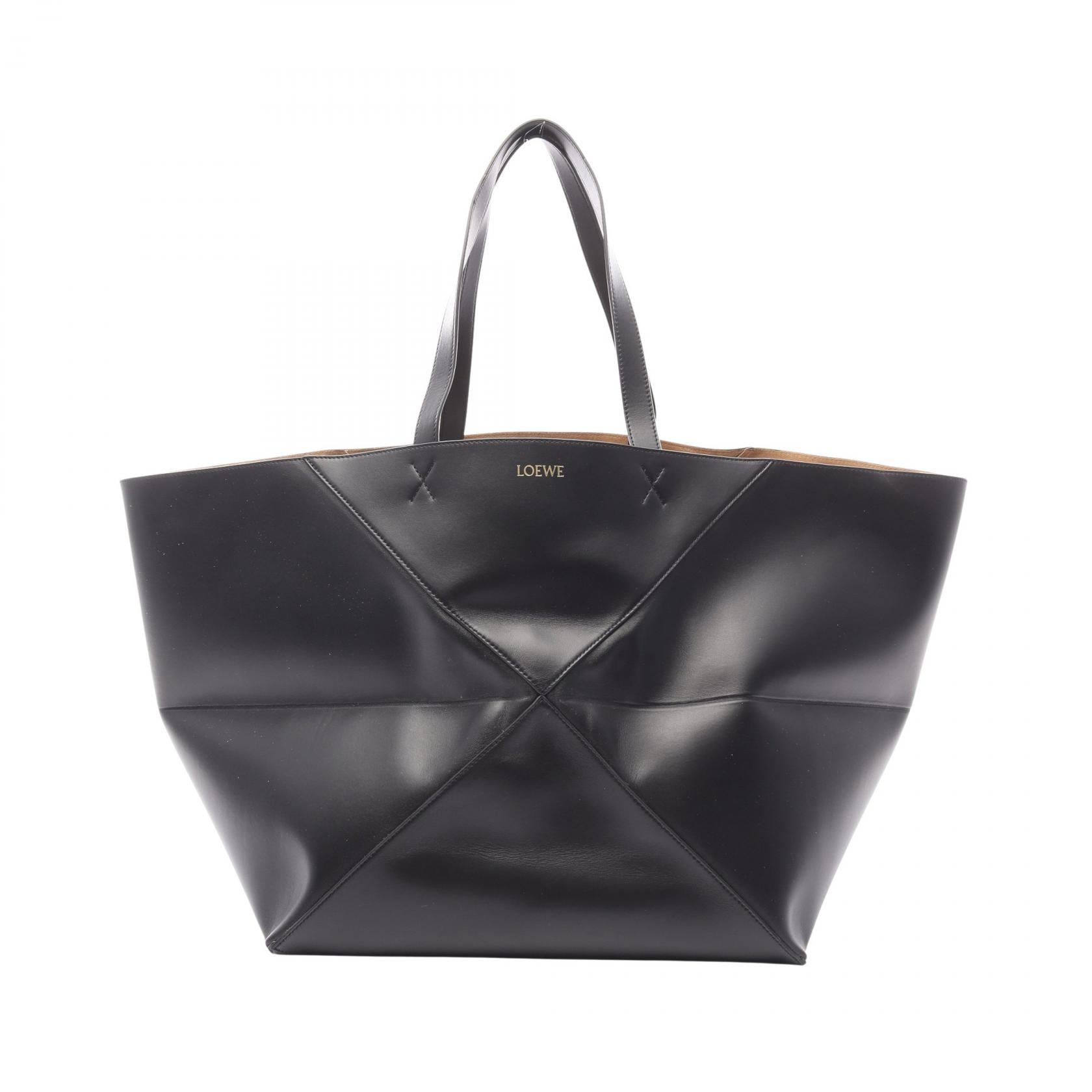 ロエベ LOEWE パズルフォルド トートバッグ バッグ レザー メンズ ブラック系 B510PFMX011100 【新品】