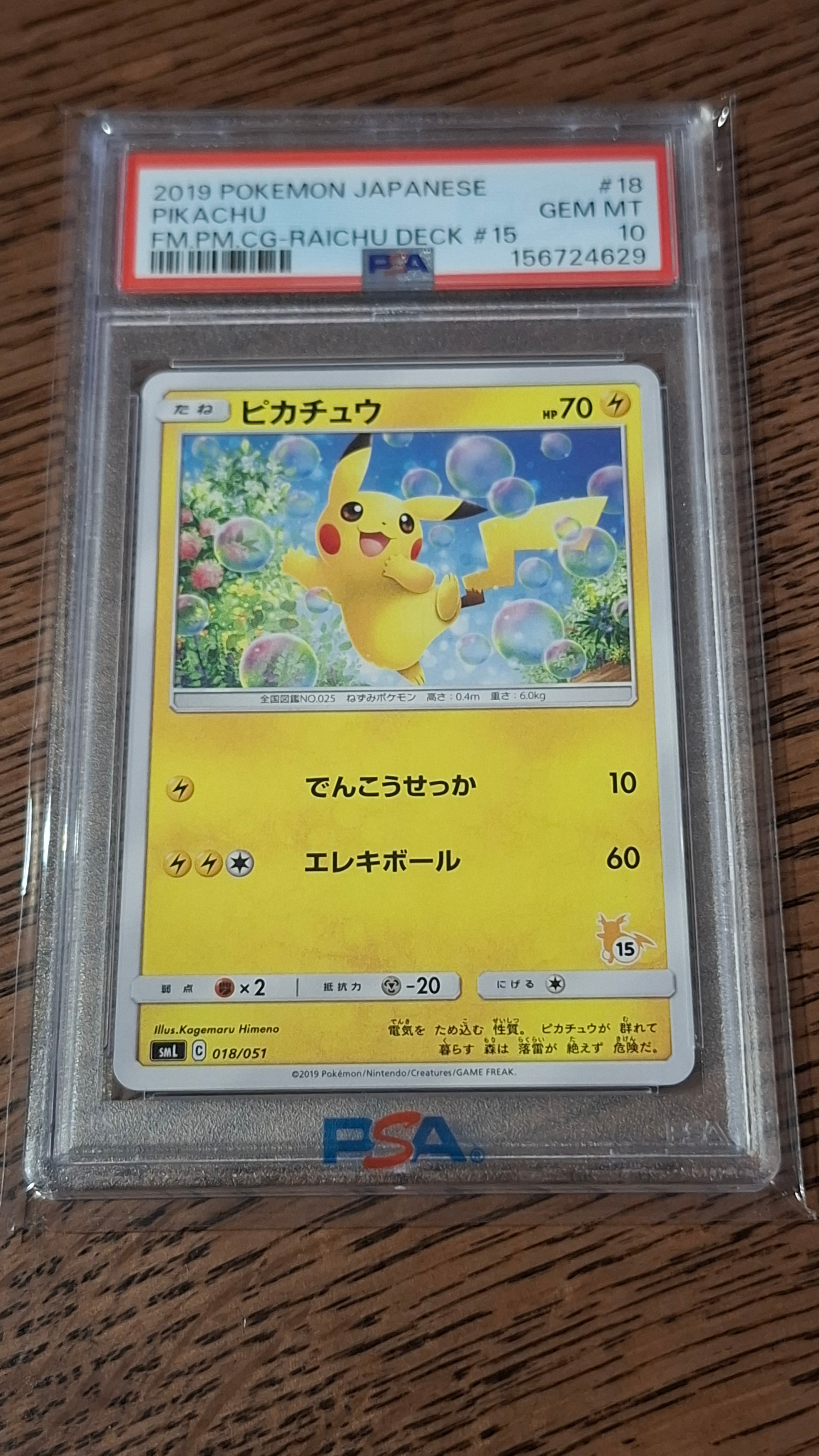 PSA10】ピカチュウ (15)[SML 018/051](サン&ムーン「ファミリー