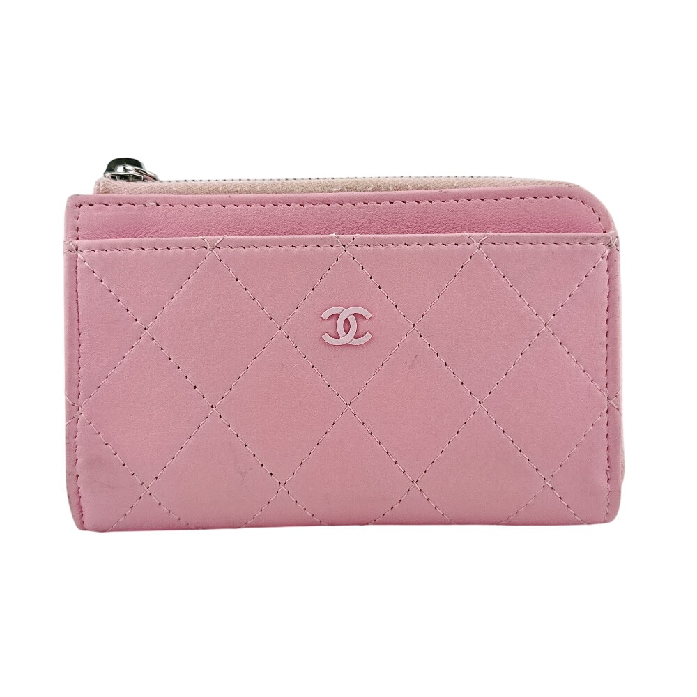 シャネル CHANEL カードケース マトラッセ フラグメントケース ピンク