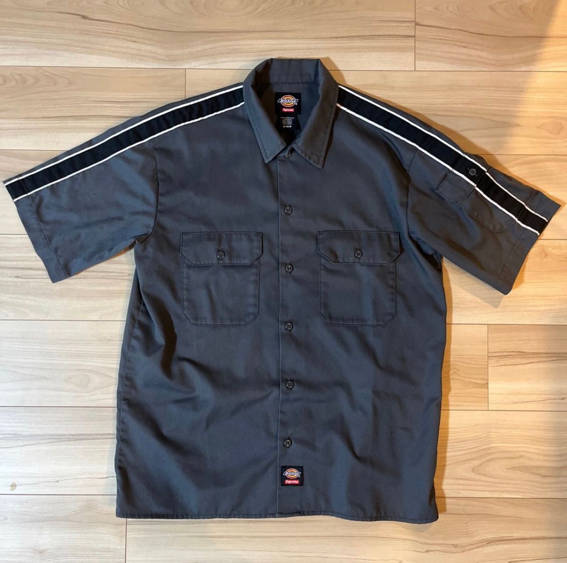 Supreme x Dickies Stripe S/S Work Shirt "Charcoal"