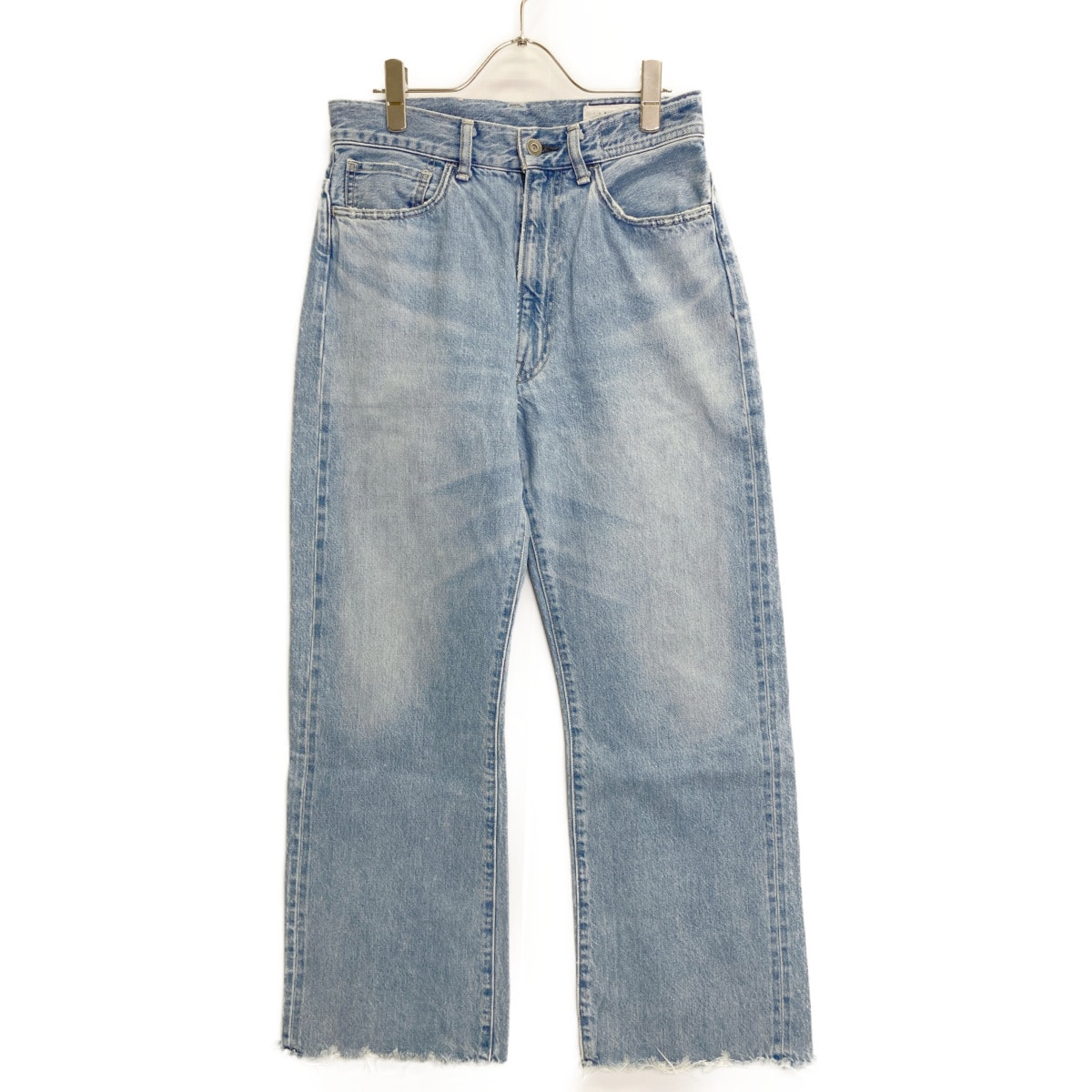 クロ MONTE IENA別注 ブルー ウオッシュ 切りっぱなし ストレートデニムパンツ 27