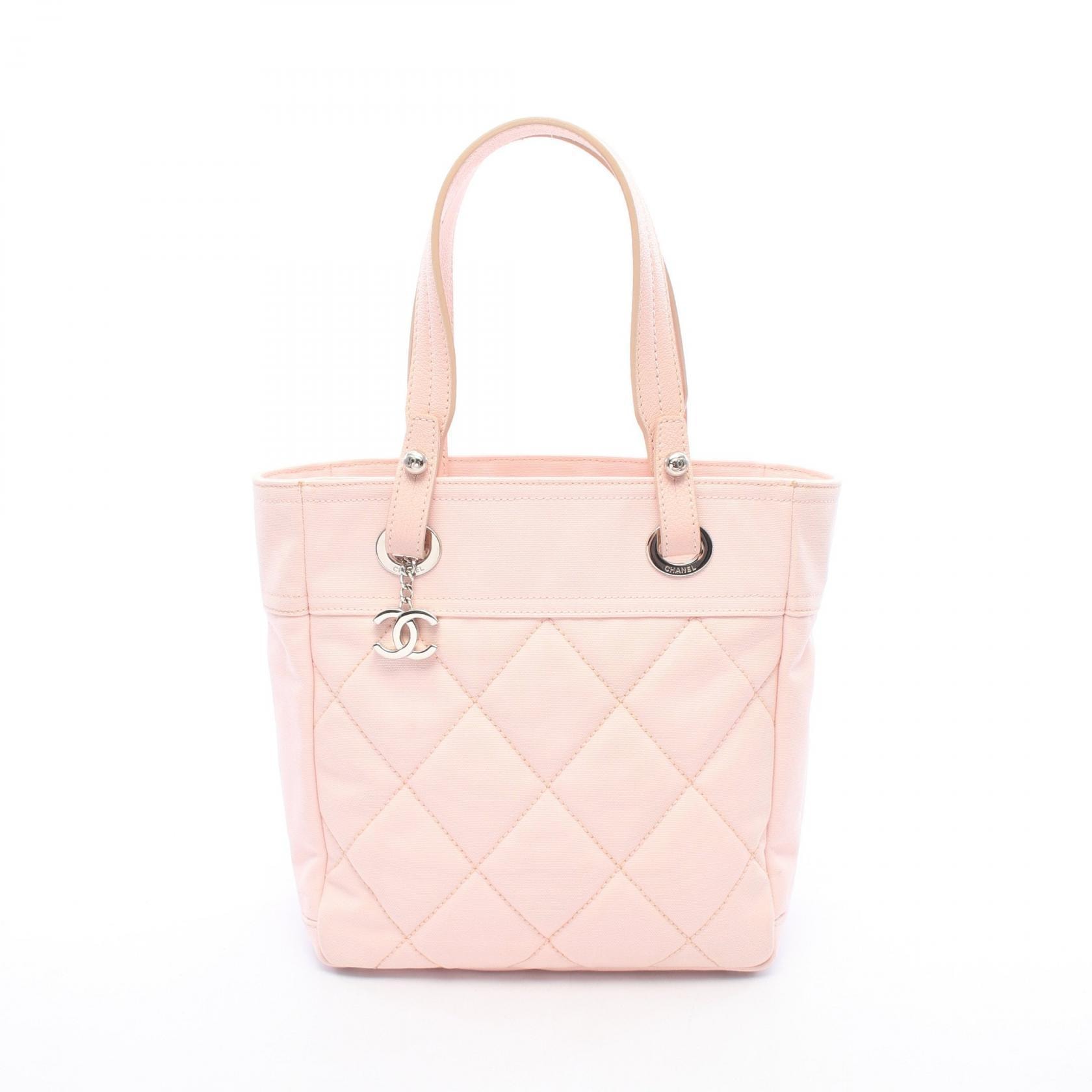 シャネル CHANEL パリビアリッツPM トートバッグ バッグ キャンバス レザー レディース ピンク系 A34208 【中古】