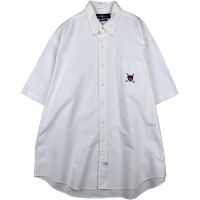 古着 ラルフローレン Ralph Lauren 半袖 ボタンダウンシャツ メンズXL相当/eaa641626