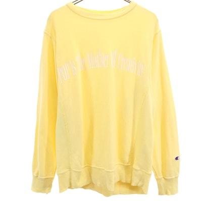 Champion チャンピオン リバースウィーブ 長袖 スウェット トレーナー M イエロー