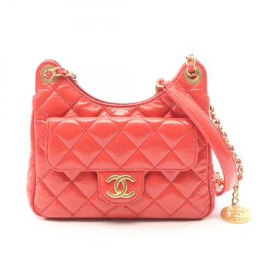 シャネル CHANEL マトラッセ スモール ホーボーバッグ ショルダーバッグ バッグ レザー レディース ピンク系 AS3710 【中古】