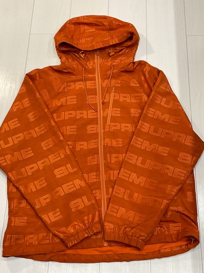 Supreme Logo Ripstop Hooded Track Jacket "Orange"