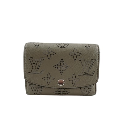 ルイヴィトン LOUIS VUITTON 二つ折り財布 ポルトフォイユ・イリス コンパクト モノグラム マヒナ コンパクト M82437 ブラウン