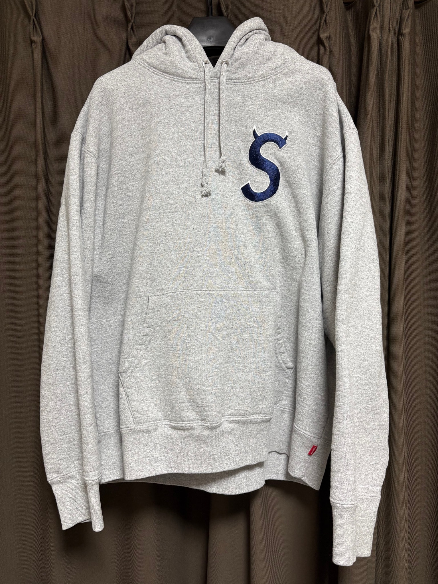 Supreme S Logo Hooded Sweatshirt "Heather Grey" (22FW)