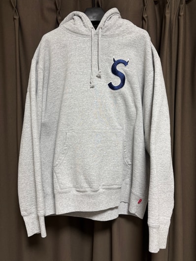 Supreme S Logo Hooded Sweatshirt "Heather Grey" (22FW)