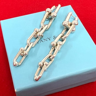 TIFFANY&Co. ティファニー ハードウェア グラジュエイテッド リンク ピアス シルバー925 ピアス シルバー
48338