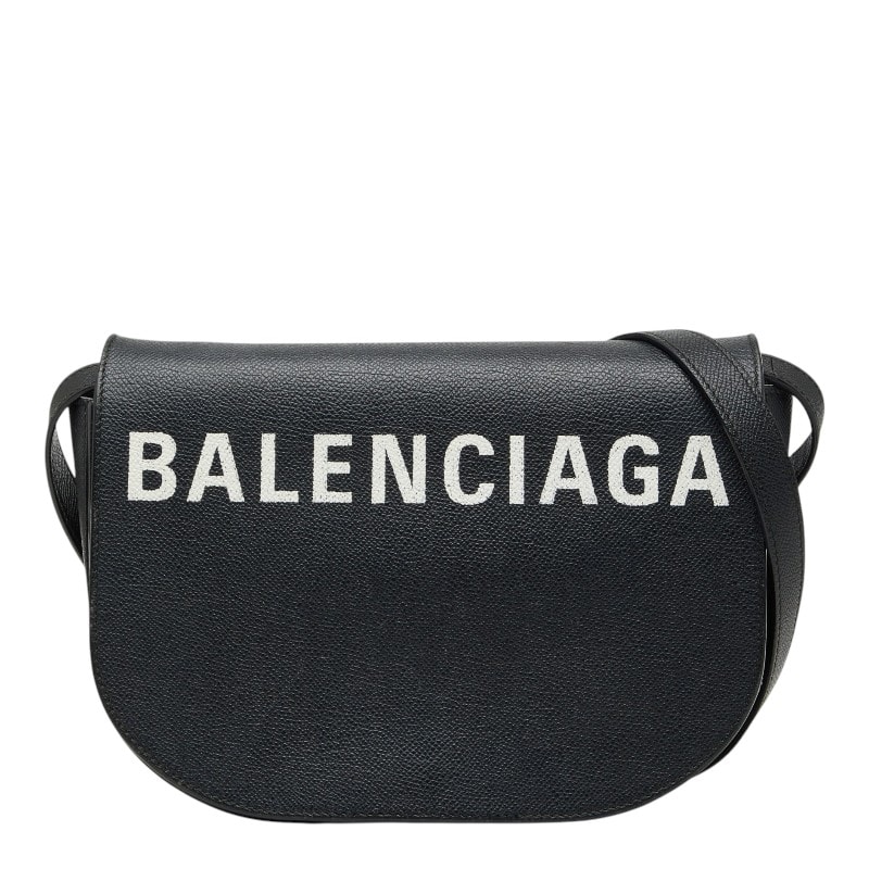 バレンシアガ ヴィル 斜め掛け ショルダーバッグ 542207 ブラック レザー レディース BALENCIAGA 【中古】
