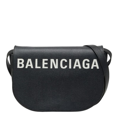 バレンシアガ ヴィル 斜め掛け ショルダーバッグ 542207 ブラック レザー レディース BALENCIAGA 【中古】