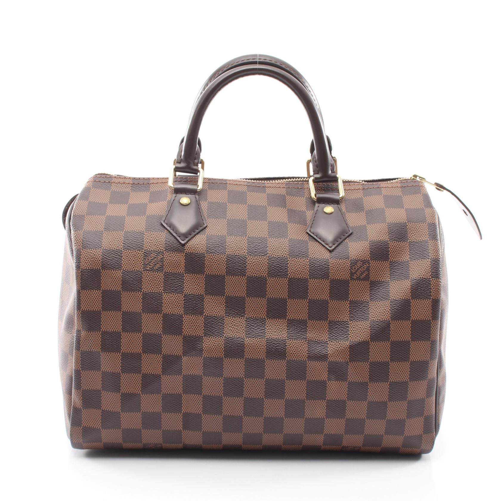 ルイ・ヴィトン LOUIS VUITTON スピーディ30 ハンドバッグ バッグ PVCコーティングキャンバス レザー ダミエ エベヌ レディース ブラウン系 N41364 【中古】