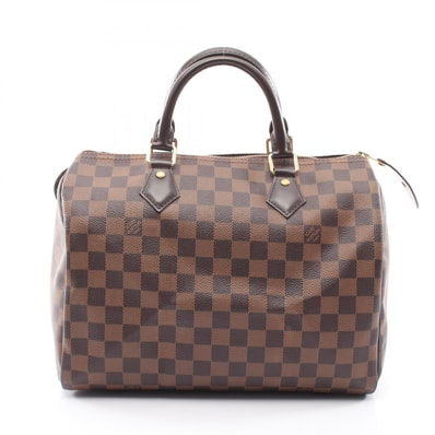ルイ・ヴィトン LOUIS VUITTON スピーディ30 ハンドバッグ バッグ PVCコーティングキャンバス レザー ダミエ エベヌ レディース ブラウン系 N41364 【中古】