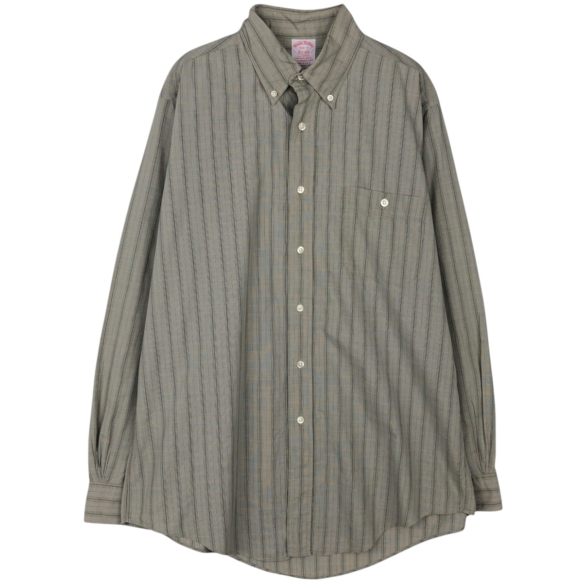 古着 ブルックスブラザーズ Brooks Brothers Est.1818 長袖 ボタンダウンチェックシャツ USA製 メンズM相当/eaa646581