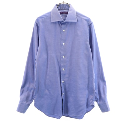 BEAMS ビームス 日本製 長袖 コットンシャツ 青紫