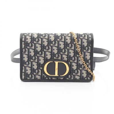 ディオール Dior 30 MONTAIGNE 2-in-1 モンテーニュ オブリーク ウエストバッグ ボディバッグ バッグ キャンバス レザー レディース ベージュ系 / ネイビー系 / ブラック系 【中古】