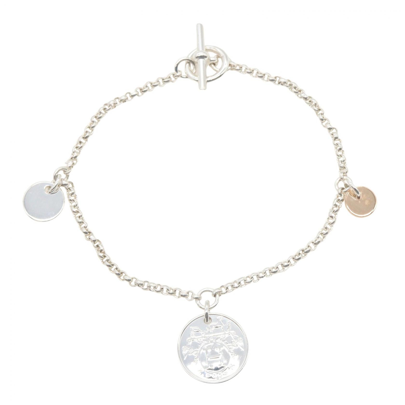 エルメス HERMES エクスリブリス ブレスレット ブレスレット アクセサリー シルバー925 K18PG(ピンクゴールド) レディース ゴールド系 / シルバー系 【中古】