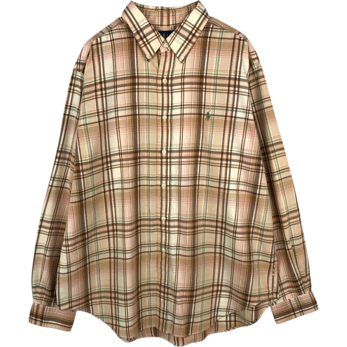 古着 ラルフローレン Ralph Lauren CLASSIC FIT 長袖 ボタンダウンチェックシャツ メンズXL相当/eaa678093