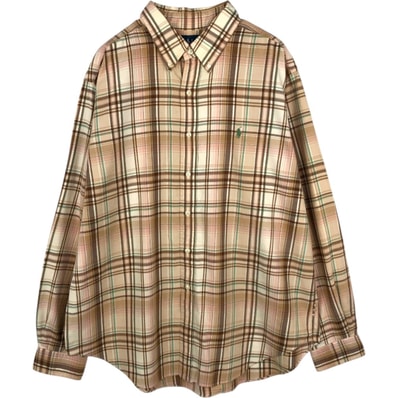 古着 ラルフローレン Ralph Lauren CLASSIC FIT 長袖 ボタンダウンチェックシャツ メンズXL相当/eaa678093