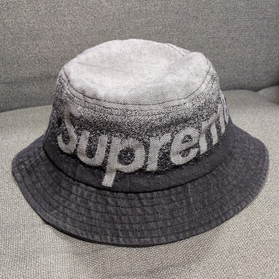 Supreme Fade Jacquard Denim Crusher "Black"