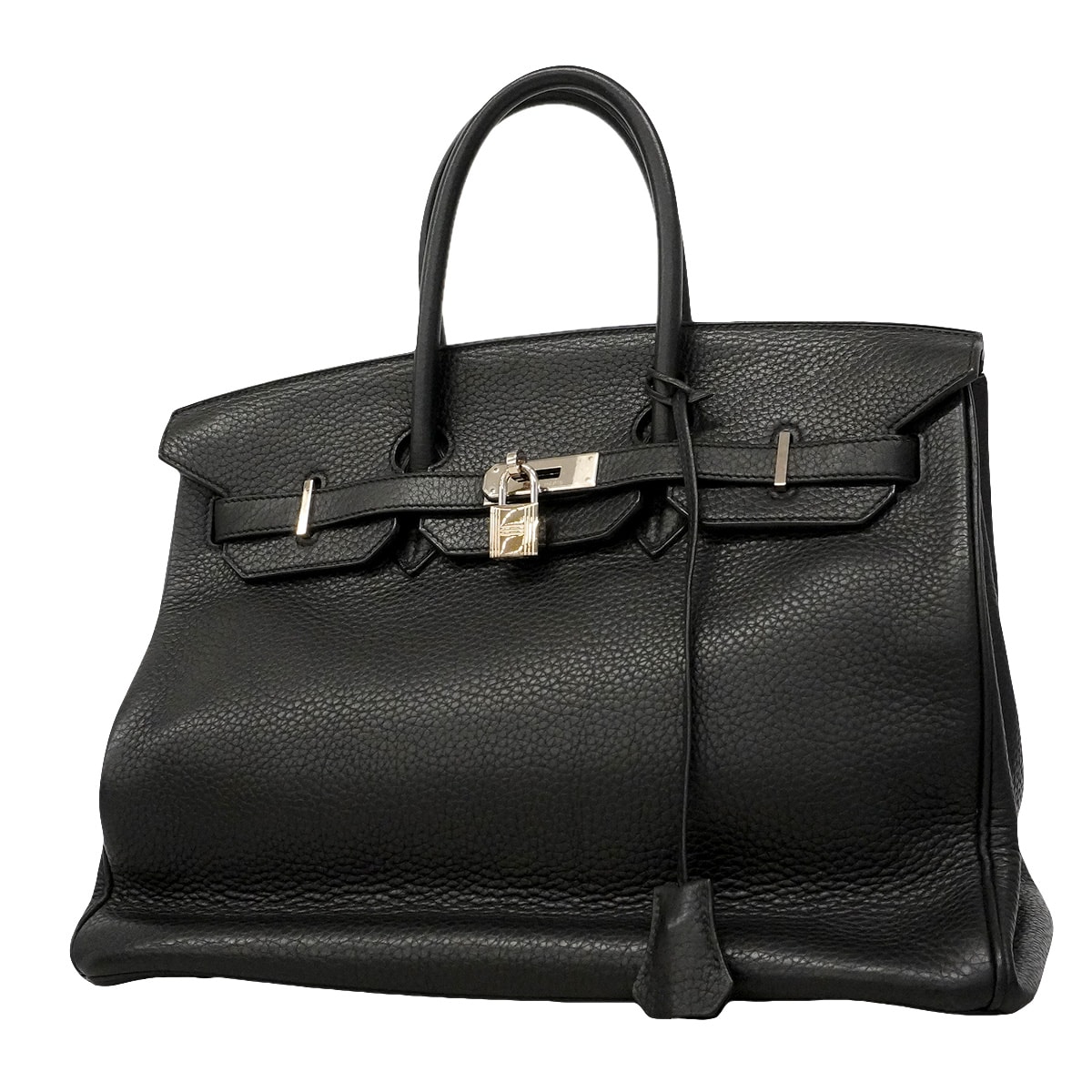 【6hd4395】エルメス ハンドバッグ バーキン35 トゴ ブラック シルバー金具 □L刻印【中古】レディース