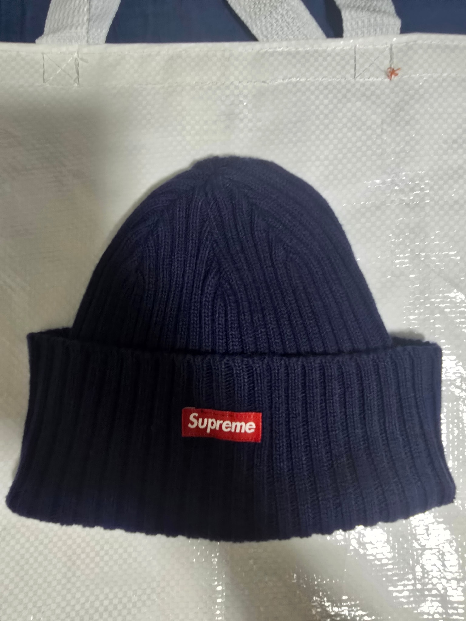 Supreme Overdyed Beanie "Navy" (25SS)