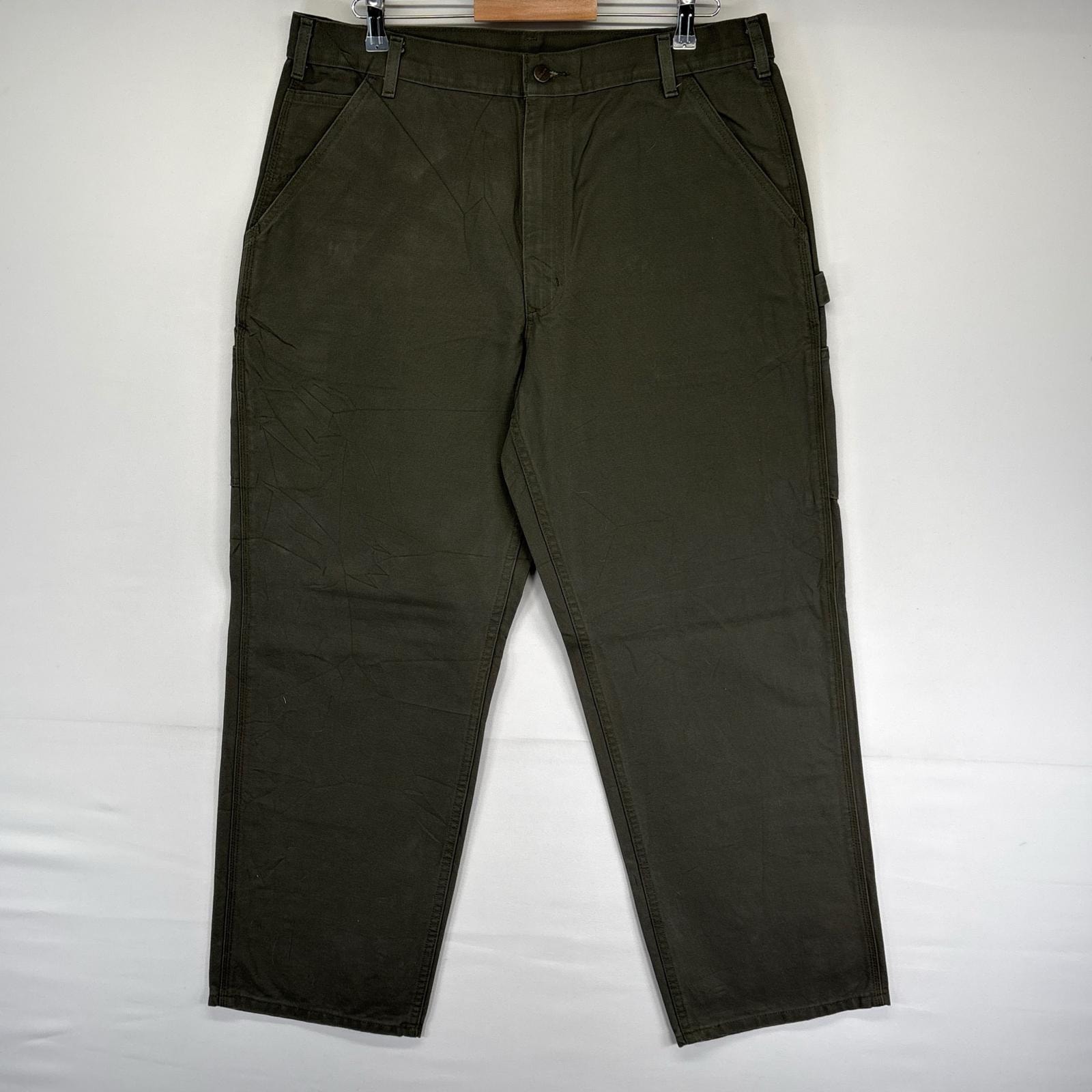 古着 美品 カーハート Carhartt ダック パンツ タグ付 ワーク ペインターパンツ ジッパーフライ w36 L32  グレー系 メンズ