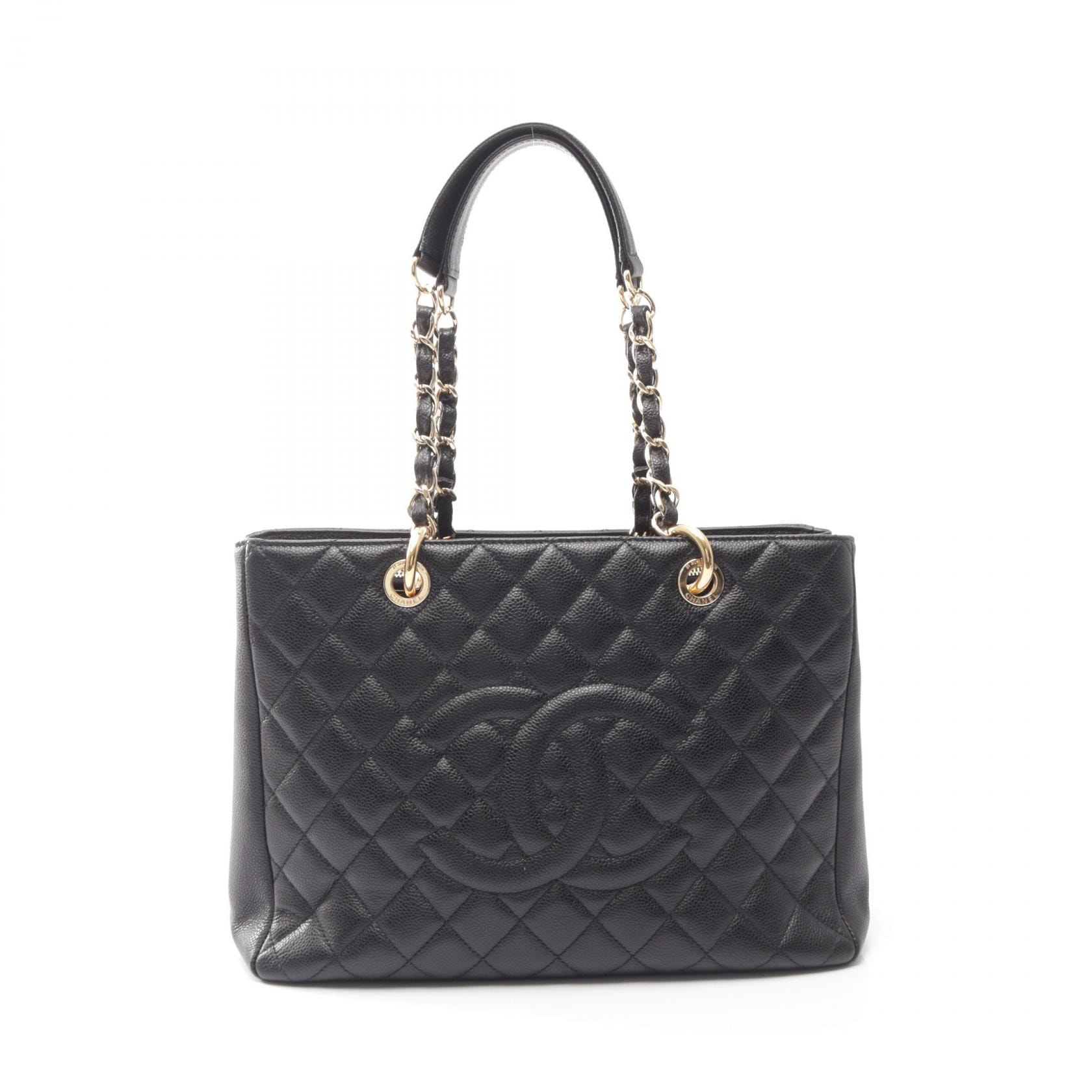 シャネル CHANEL マトラッセ グランドショッピング GST トートバッグ バッグ キャビアスキン(グレインドカーフ) レディース ブラック系 A50995 【中古】