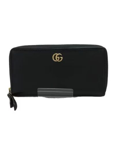 GUCCI Leather Zip Around Wallet "Black"