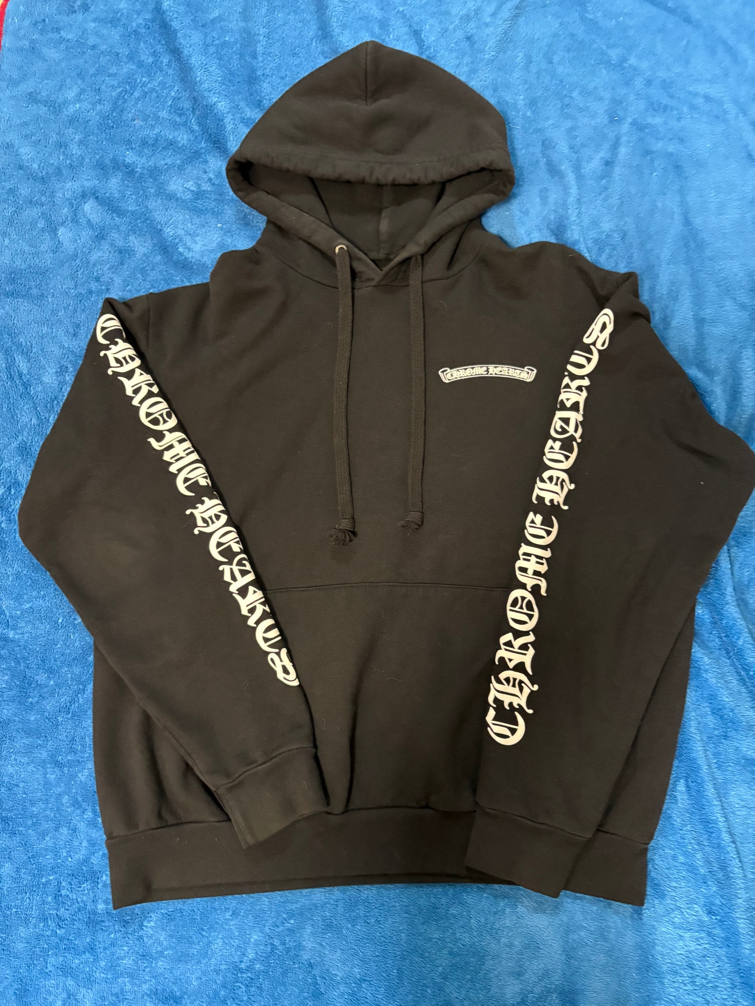 Chrome Hearts Back Scroll Label Logo Pullover Hoodie "Black"