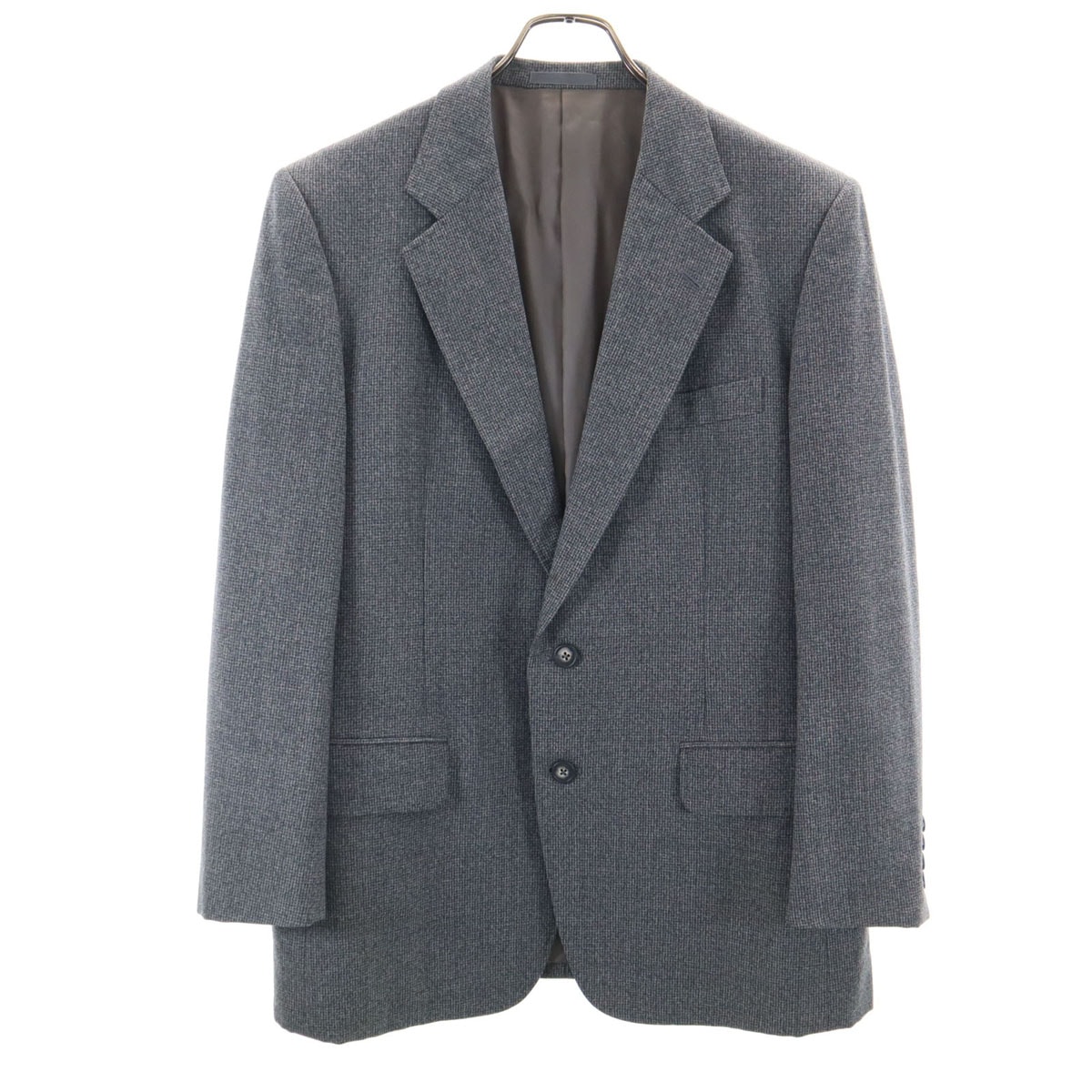 Burberrys バーバリーズ 90s ウール オールド チェック柄 テーラードジャケット AB5 グレー