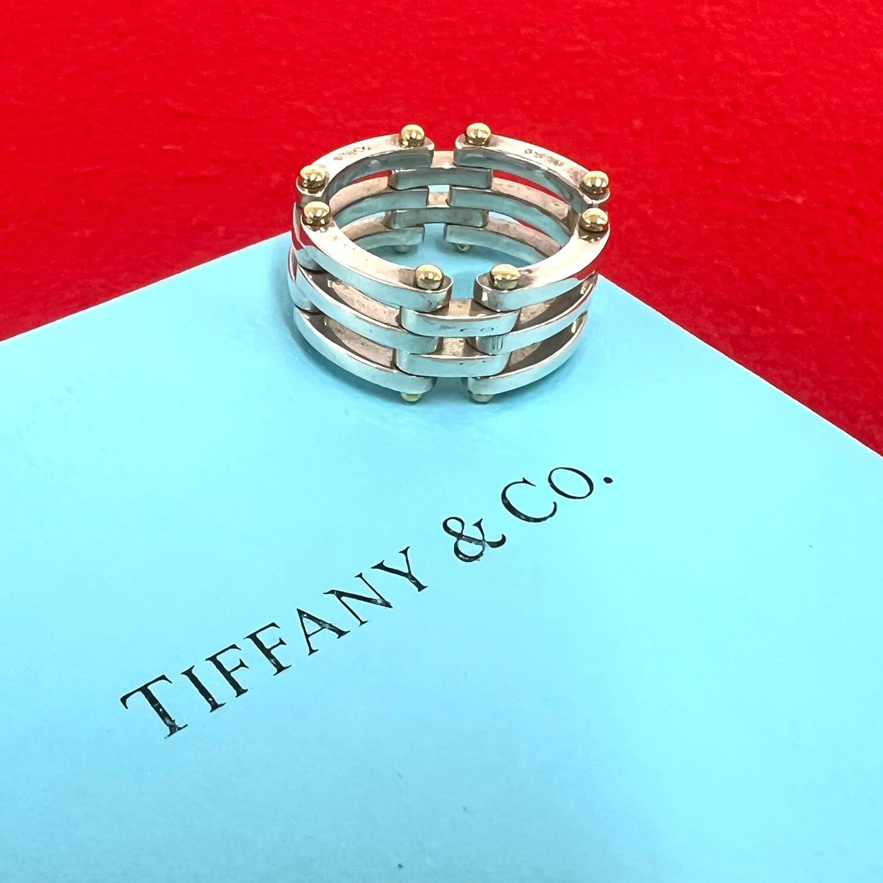 TIFFANY&Co. ティファニー ゲート リング シルバー925 K18イエローゴールド リング・指輪 17号 シルバー
23036