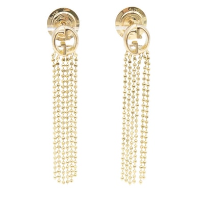 グッチ GUCCI GGフリンジピアス ピアス ジュエリー K18(イエローゴールド) レディース ゴールド系 【中古】
