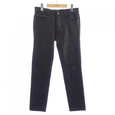 Chrome Hearts Fleur Knee Leather Pants "Black"